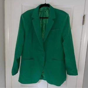 Oversized Green Blazer
